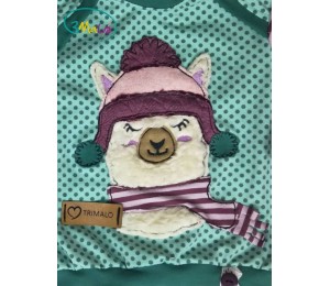 Stickserie - Winter Lama inkl. Anhänger, Postkarte und Puschen Datei